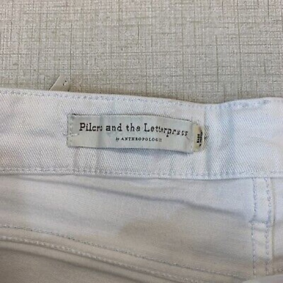 Anthropologie Pilcro and the Letterpress Highrise white denim jean size … - Picture 9 of 9